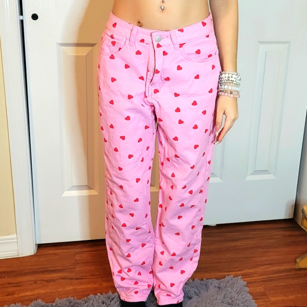 Pink jeans